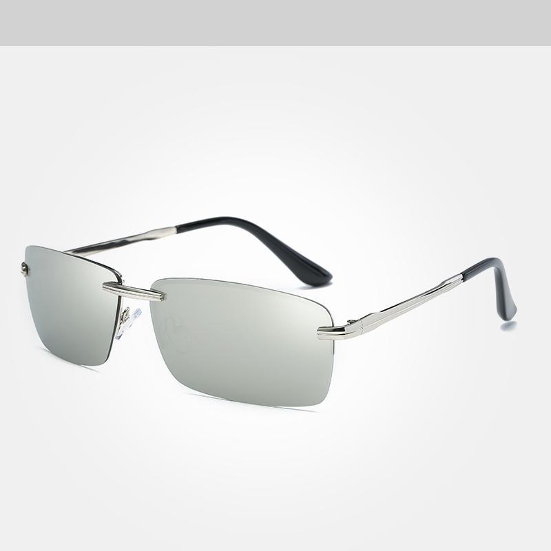 Premium Rimless Polarized Sunglasses for Men - Stylish Gold Shades - Korvel