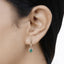 Pendientes de Esmeralda Zambiana y Diamante de 0.70 Quilates en Oro Amarillo de 14K