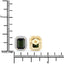 3.57 Carat Green Tourmaline & Diamond 14K Yellow Gold Earrings