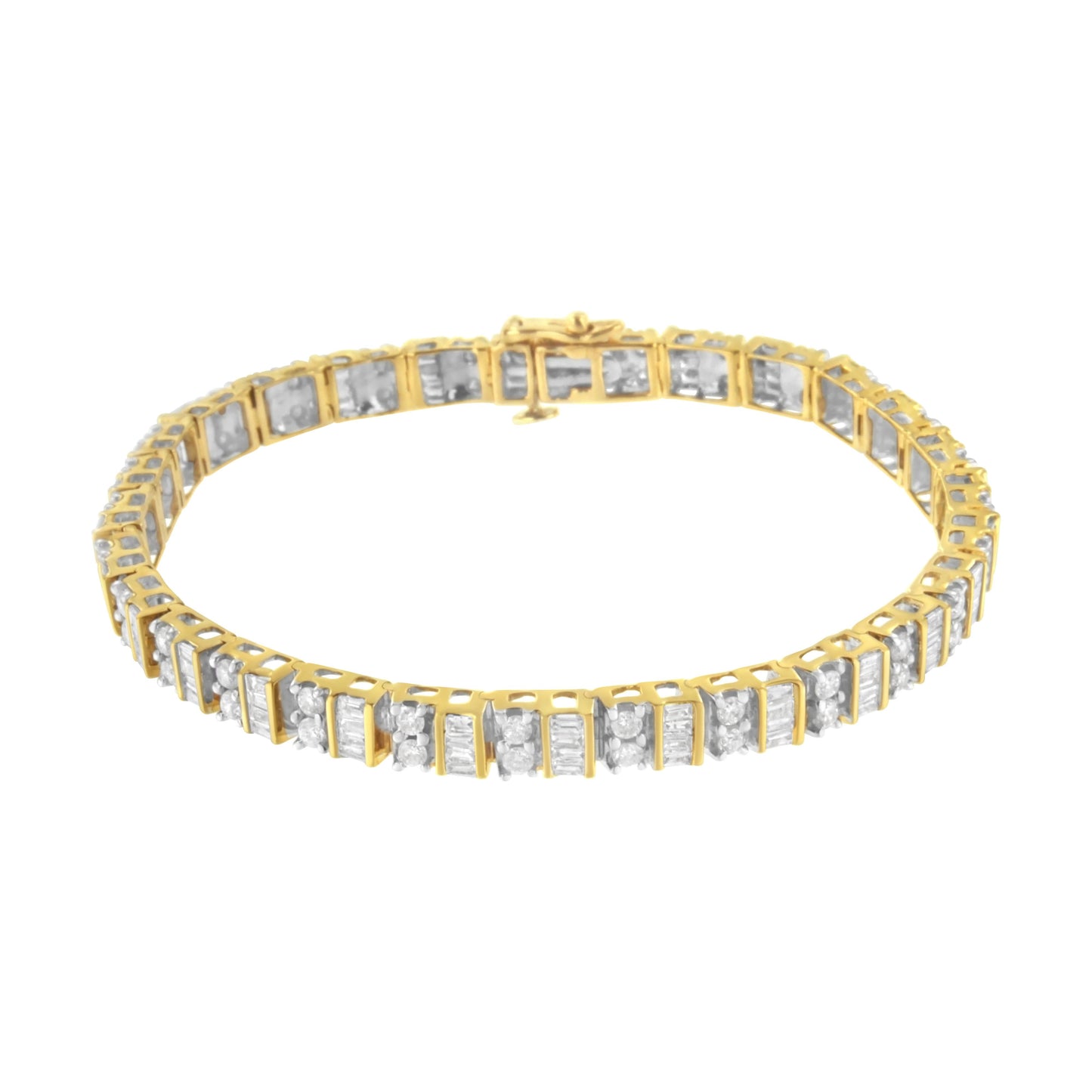 Bracelet de tennis en diamant 10K or jaune 4.0 Cttw