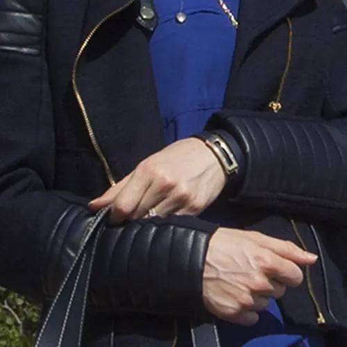 Pulsera de Cuero con Hebilla - Azul Marino