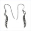 Boucles d'oreilles en argent sterling avec diamant noir véritable de 0,16 carat