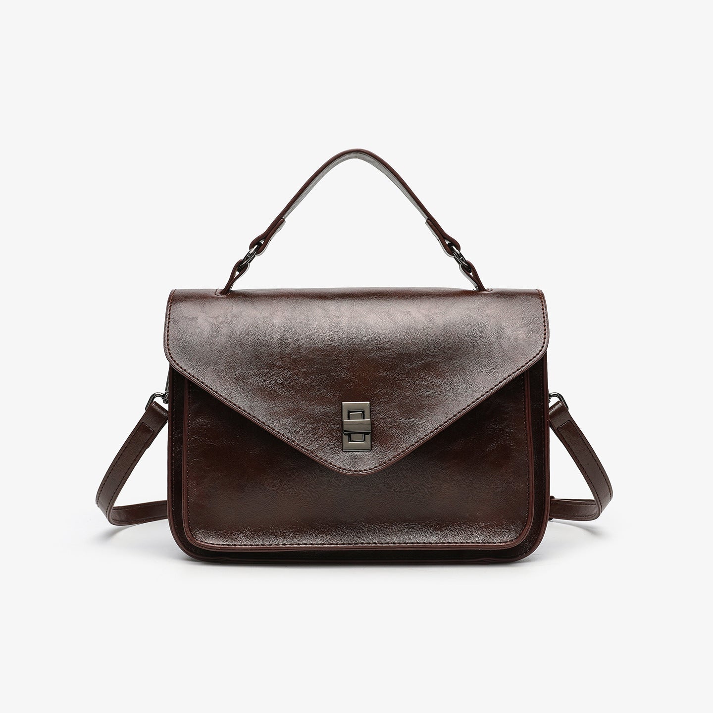 Elegant Oil-Waxed Leather Crossbody Bag for Women