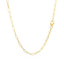14K Yellow Gold Delicate Paperclip Chain Necklace