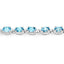 7.92 Carat Genuine Blue Zircon .925 Sterling Silver Bracelet