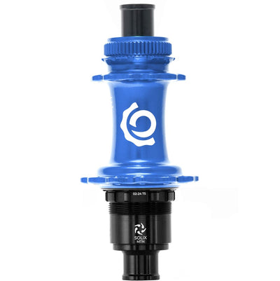 Moyeu arrière Industry Nine Solix M Classic - 28H, 12mm TA, SRAM XD, Bleu