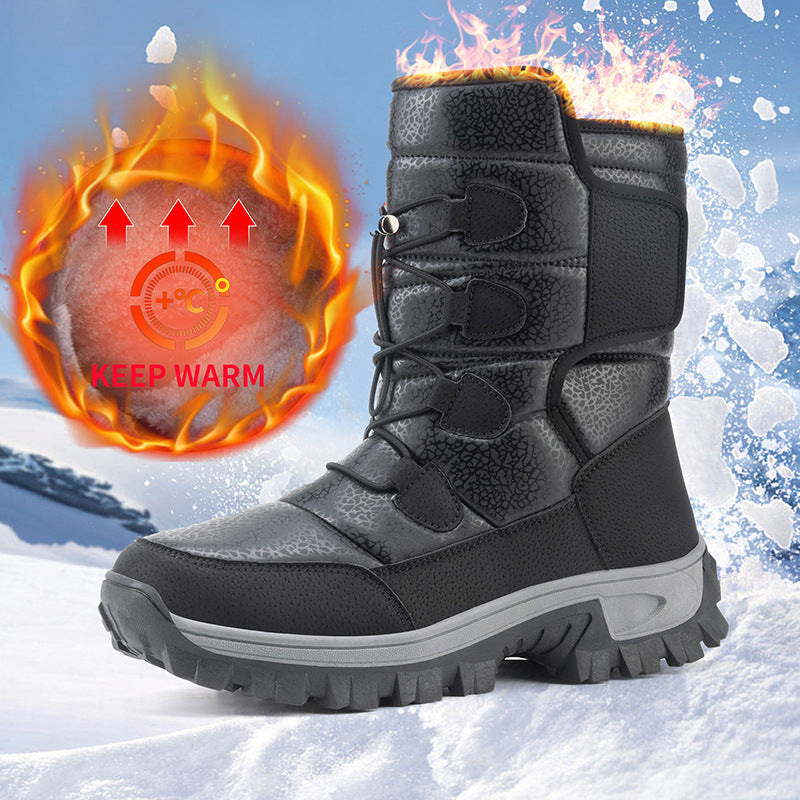 Fleece-Lined Warm Snow Boots for Men and Women