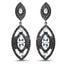 Boucles d'oreilles en topaze bleue et spinelle noire de 8,80 carats