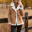 Chaqueta de Botón con Solapa y Bolsillos Retro para Mujer - Otoño e Invierno