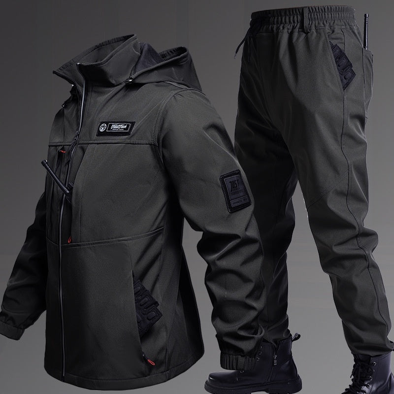 Fleece-Lined Waterproof Jacket Suit for Autumn & Winter