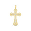 Colgante de Cruz Cortada de Diamante de Oro de Dos Tonos de 14k