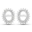 Pendientes Semi Montura de Diamante Blanco Genuino de 0.26 Quilates en Oro Blanco de 14K