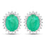 Pendientes de Esmeralda Zambiana y Diamante Blanco de 2.66 Quilates
