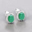 Pendientes de Esmeralda Zambiana y Diamante Blanco de 2.66 Quilates