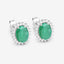 Pendientes de Esmeralda Zambiana y Diamante Blanco de 2.66 Quilates