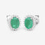 Pendientes de Esmeralda Zambiana y Diamante Blanco de 2.66 Quilates