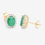 2.66 Carat Genuine Zambian Emerald and Diamond Halo Earrings
