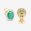 2.66 Carat Genuine Zambian Emerald and Diamond Halo Earrings