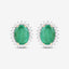 2.66 Carat Genuine Zambian Emerald and Diamond Halo Earrings