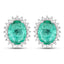Pendientes de Esmeralda Zambiana y Diamantes Blancos de 2.66 Quilates