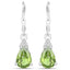 Boucles d'oreilles en péridot véritable de 2,80 carats et zircon blanc