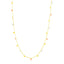 Collar de Tri Color de 14K con Círculos Colgantes