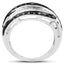 0.80 Carat Brown and White Diamond Sterling Silver Engagement Ring