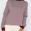 Striped Oversized Round Neck Sweatshirt