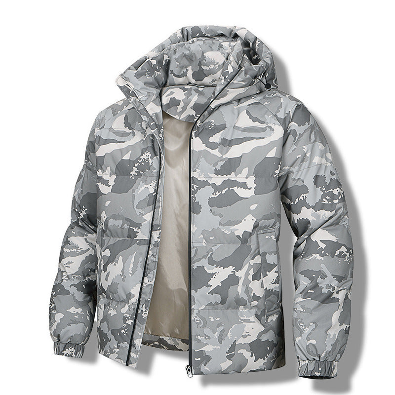 Men's Hooded Camouflage Parka - Waterproof & Warm