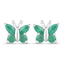 0.88 Carat Genuine Emerald .925 Sterling Silver Earrings