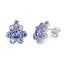 Boucles d'oreilles en argent sterling avec tanzanite véritable de 4,26 carats