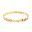 Bracelet en Or Tri-Color 14k avec Cœur Satiné