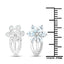 1.54 Carat Genuine Aquamarine & White Topaz Sterling Silver Earrings
