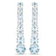 Pendientes de Topacio Azul Elegantes con Baño de Oro Blanco de 18K