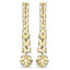 18K White Gold Plated Genuine Citrine Dangle Earrings