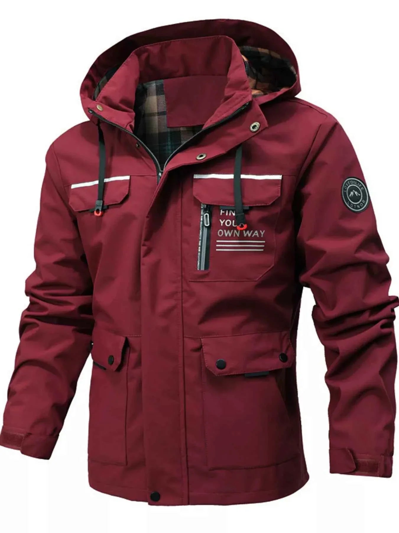 Men's Plus Size Hooded Windproof Coat