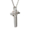 .11ct Pendentif Religieux Croix en Argent Sterling et Or 10KT
