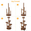Soporte de Plantas de Madera de 5 Niveles con Ruedas Desmontables