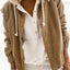 Solid-Color Corduroy Cardigan - Casual Relaxed-Fit Jacket