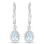 Ensemble de bijoux en topaze bleue et topaze blanche de 2,00 carats
