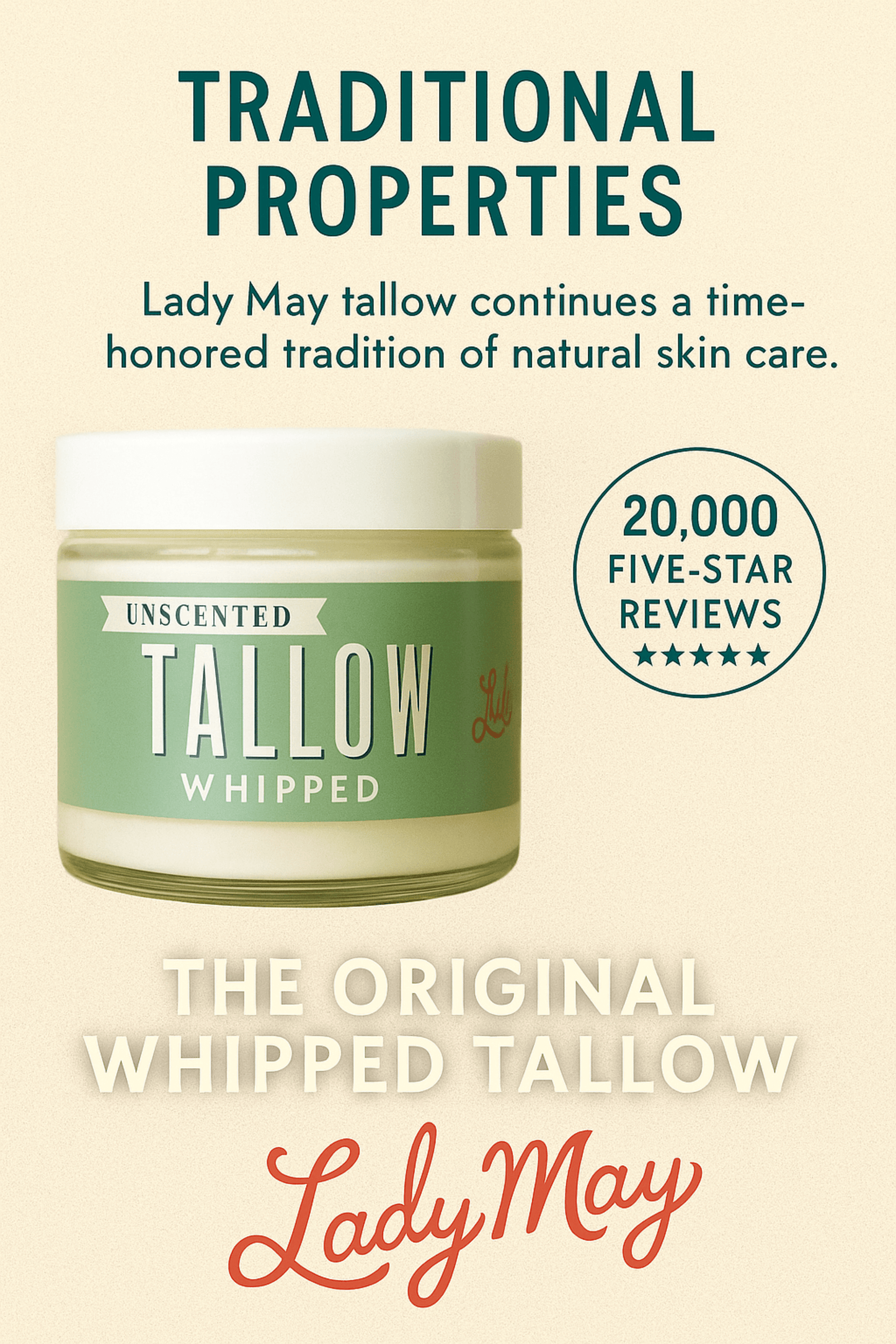 Trío de Cuidado de Piel de Tallow Sin Fragancia - Hidratante Batido, Manteca Corporal y Bálsamo
