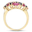6.97 Carat Genuine Emerald, Blue Sapphire and Ruby Sterling Silver Ring