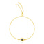 Pulsera Ajustable de Ojo Maligno de Oro Amarillo de 14k