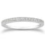 Anillo de boda de banda de diamantes micro pave de oro blanco de 14k