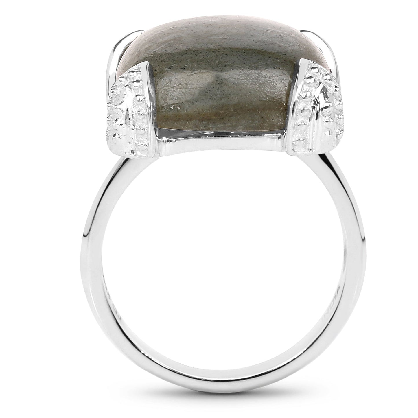 Bague en argent sterling avec labradorite véritable de 16,95 carats