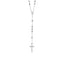 Collar de cadena de rosario de plata esterlina con cuentas grandes
