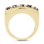 14K Yellow Gold Plated Black Diamond Engagement Ring