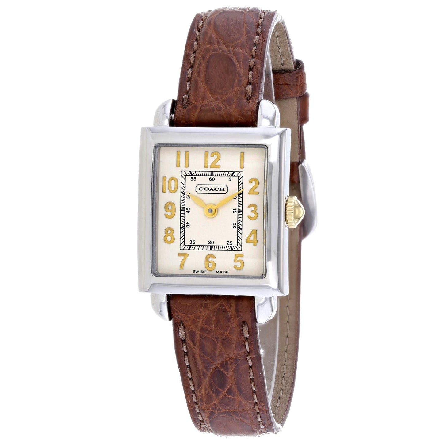 Coach Women's Brown Leather Silver Quartz Watch