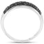 0.43 Carat Genuine Black Diamond Sterling Silver Engagement Ring