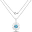 Pendentif en topaze bleue suisse véritable de 8,18 carats en argent sterling